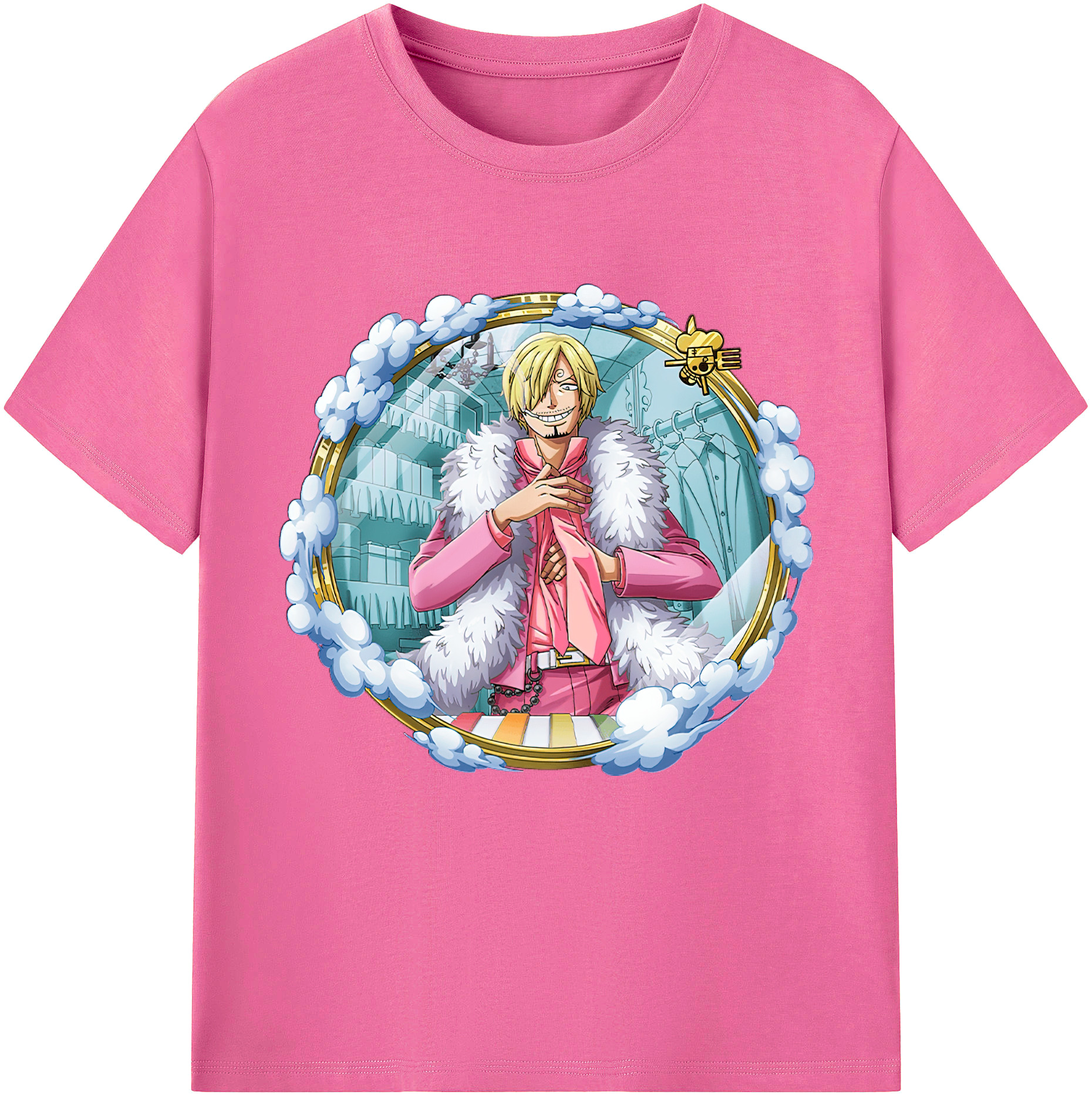 （画像用） ワンピース サンジ ONE PIECE Sanji レディースカジュアルプリントTシャツ（綿100％）
